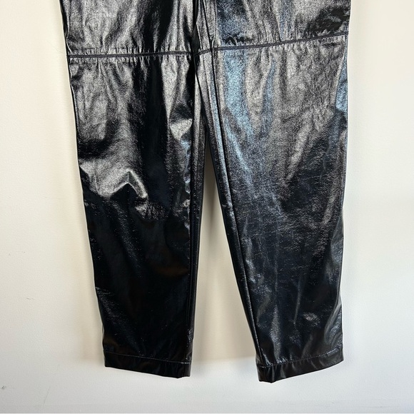 Wilfred Aritzia funk pant High-rise, glossy vinyl black pants size 8 - Picture 8 of 9